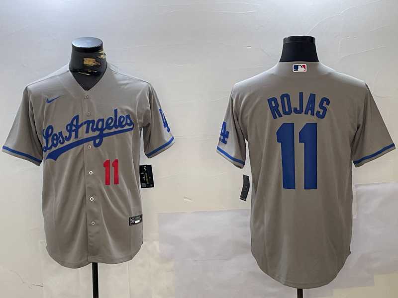 Men's Los Angeles Dodgers #11 Miguel Rojas Number Grey With los Cool Base Stitched Jersey,We sell and wholesale Men's Los Angeles Dodgers #11 Miguel Rojas Number Grey With los Cool Base Stitched Jersey on line form chian!